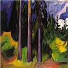 Abbey in an Oak Forest Paintings - Forest by Edvard Munch